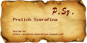 Prelich Szerafina névjegykártya